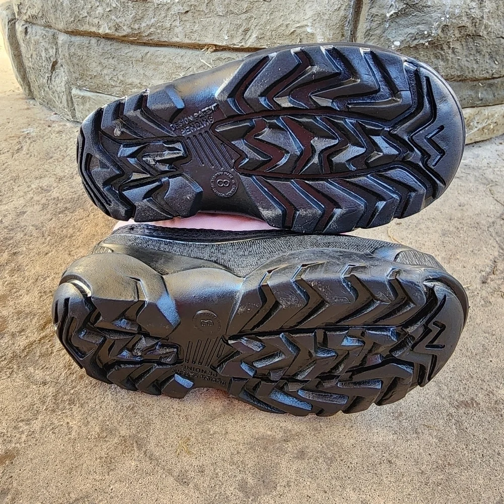 Pink and Black Kamik Girls Snow Boots Size 8